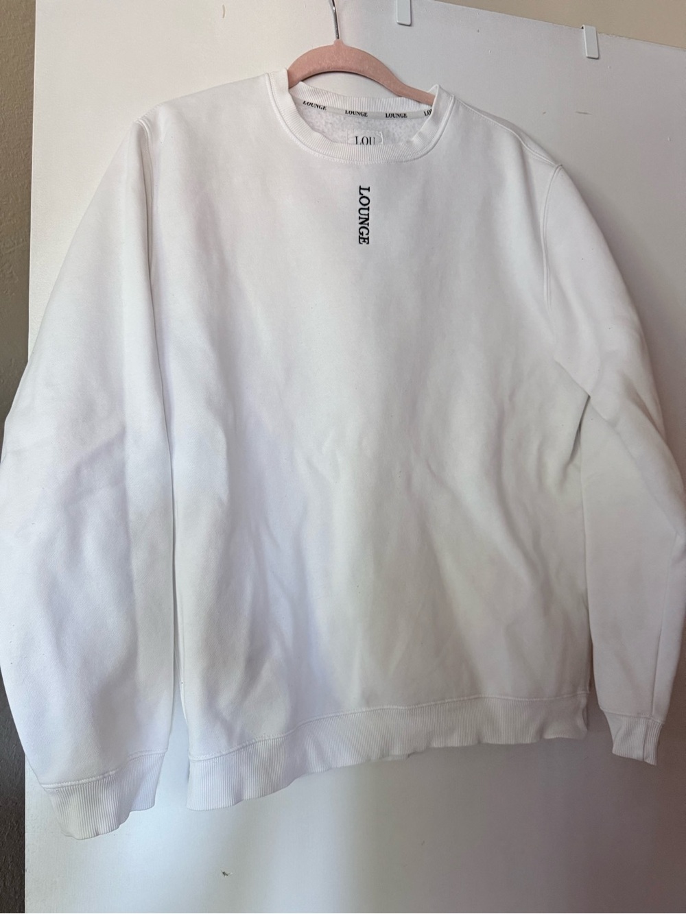 LOUNGE Cozy Crewneck Sweater in White